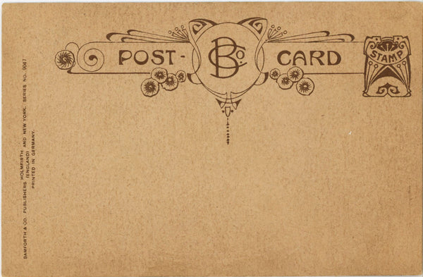I'm Surprised Romantic Couple Kissing Vintage Embossed Postcard c 1910s