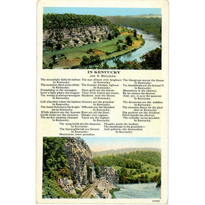 In Kentucky Poem - Jas H Mulligan Vintage Postcard circa 1920 (unused)