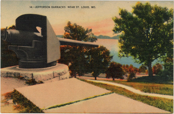 Jefferson Barracks Mississippi River St. Louis Missouri Vintage Postcard (unused)