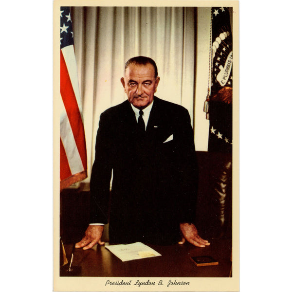 President Lyndon B. Johnson LBJ Portrait Vintage Postcard (unused)