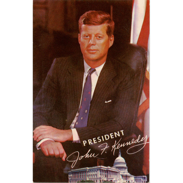 President John F. Kennedy JFK Portrait Vintage Postcard (unused)