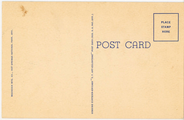 Kick My Ass Hot Springs National Park Arkansas Vintage Comic Postcard 1940s