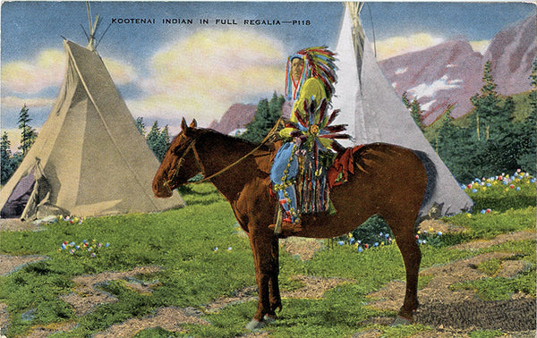 Kootenai Indian Columbia River Pend d'Oreille Lake Idaho Native American Vintage Postcard (unused) - Vintage Postcard Boutique