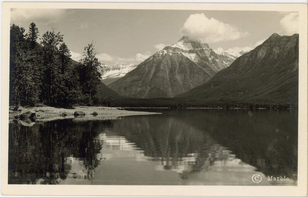 Lake McDonald Kelly Point Glacier National Park Montana Vintage RPPC Postcard (unposted)