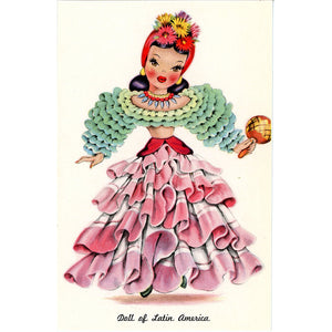 Doll of Latin America Vintage Postcard - Dolls of Many Lands Series (unused)