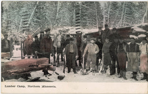 Lumber Camp Northern Minnesota Vintage Postcard 1908 - Vintage Postcard Boutique