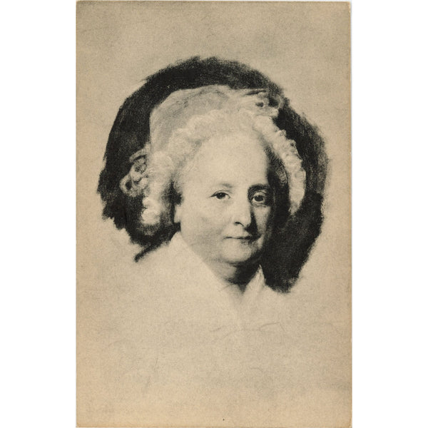 First Lady Martha Washington Portrait by Gilbert Stuart Vintage Postcard (unused)