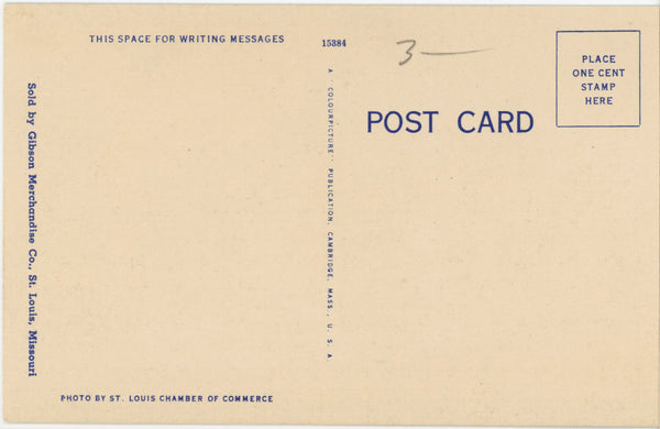 St. Louis Missouri Municipal Auditorium USO Headquarters Vintage Postcard (unposted)