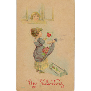 Vintage My Valentine Sweetheart Postcard c 1910 - Vintage Postcard Boutique