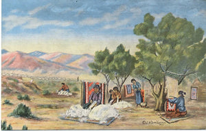 Vintage Southwestern Postcard - The Navajo - Cowboy Artist Signed L. H. 