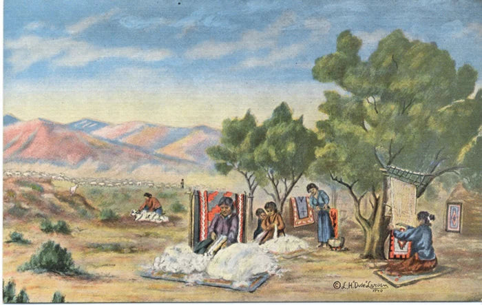 Vintage Southwestern Postcard - The Navajo - Cowboy Artist Signed L. H. "Dude" Larsen (unused)