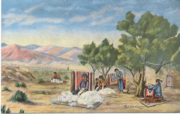 Vintage Southwestern Postcard - The Navajo - Cowboy Artist Signed L. H. "Dude" Larsen (unused)