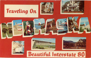 Nebraska Interstate 80 Large Letter Vintage Postcard 1979 - Vintage Postcard Boutique