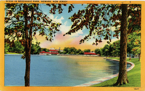 Newark New Jersey Weequahic Park Vintage Postcard (unused) - Vintage Postcard Boutique