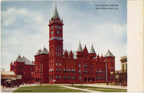 New Orleans Louisiana Court House Vintage Postcard UDB 1907 (unposted)
