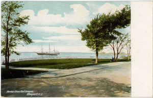 Newport Rhode Island Harbor from Fort Greene Vintage Postcard c1905 (unused) - Vintage Postcard Boutique