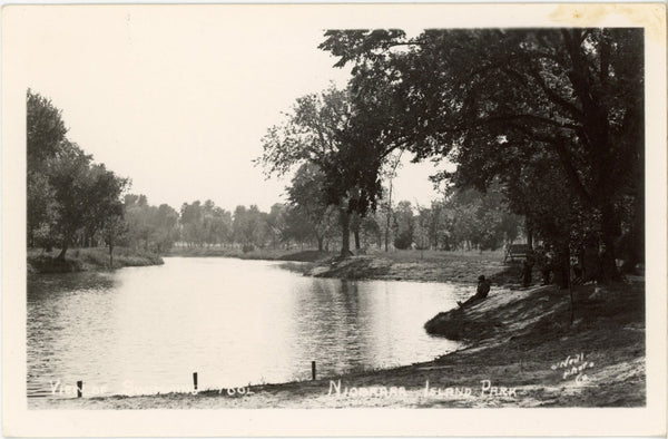 Niobrara Island Park Knox County Nebraska Vintage RPPC Postcard (unposted) O'NEIL