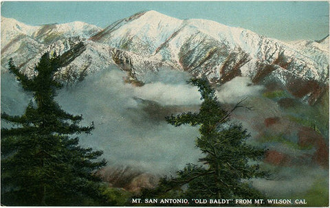 Mt. San Antonio 'Old Baldy' from Mt. Wilson California Vintage Postcard (unused)