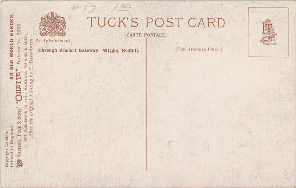 Vintage Tuck's Oilette Botanical Postcard Old World Garden 1910s (unused) - Vintage Postcard Boutique