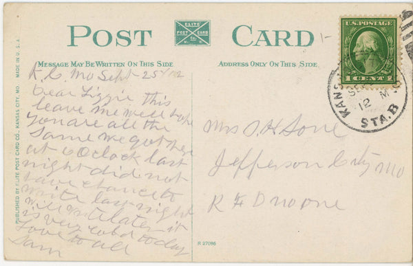 Petticoat Lane Kansas City Missouri Street Scene Vintage Postcard 1912