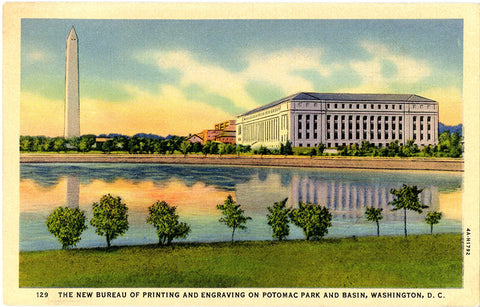 Washington D.C. Bureau of Printing & Engraving Vintage Postcard (unused)