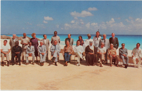 President Ronald Reagan North-South Summit Cancun Vintage Postcard 1981 (unposted)