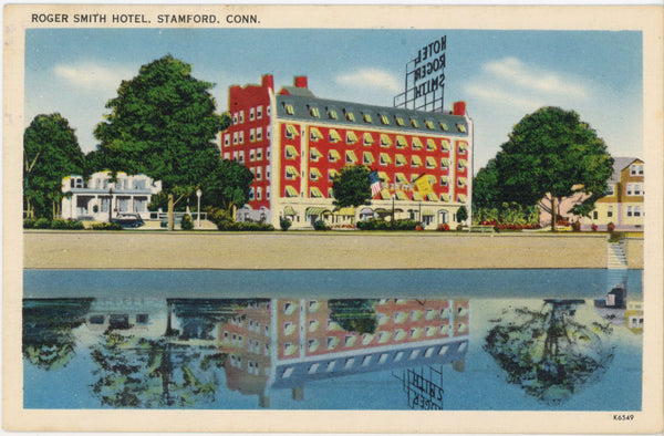 Roger Smith Hotel Stamford Connecticut Vintage Postcard 1940s (unposted)