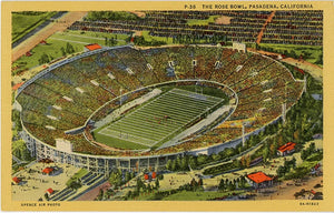 Rose Bowl Pasadena California Vintage Postcard 1942 - Vintage Postcard Boutique