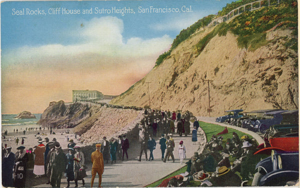 Seal Rocks Cliff House Sutro Heights San Francisco California Vintage Postcard c. 1910 (unposted)