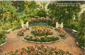 Shaw's Garden Floral Display House St. Louis Missouri Vintage Postcard 1945