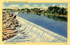 Idaho Falls Snake River Idaho Vintage Postcard (unused)