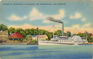Steamer Mt. Washington Wolfboro Lake Winnipesaukee New Hampshire Vintage Postcard (unused) - Vintage Postcard Boutique