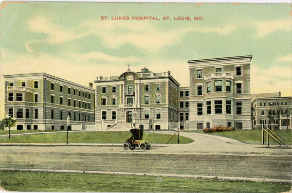 St. Luke's Hospital St. Louis Missouri Vintage Postcard 1909 - Vintage Postcard Boutique