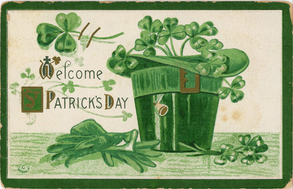 Vintage Embossed St. Patrick's Day Postcard c1910 (unused) - Vintage Postcard Boutique