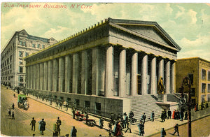 New York City Sub Treasury Building NYC Vintage Postcard 1910s (unused)