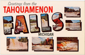 Tahquamenon Falls Michigan Large Letter Vintage Postcard (unused) - Vintage Postcard Boutique