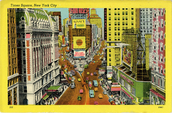 Times Square Great White Way New York City NYC Vintage Postcard (unused) - Vintage Postcard Boutique