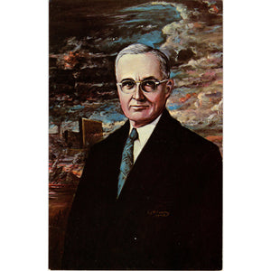 President Harry S. Truman Portrait Vintage Postcard (unused) - Vintage Postcard Boutique