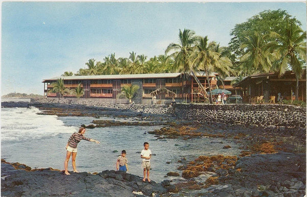 Waiaka Lodge Kona Hawaii Vintage Postcard (unposted)