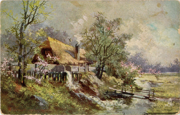 Vintage Tuck's Oilette Postcard Wayside Sketches Series 1910s (unused)