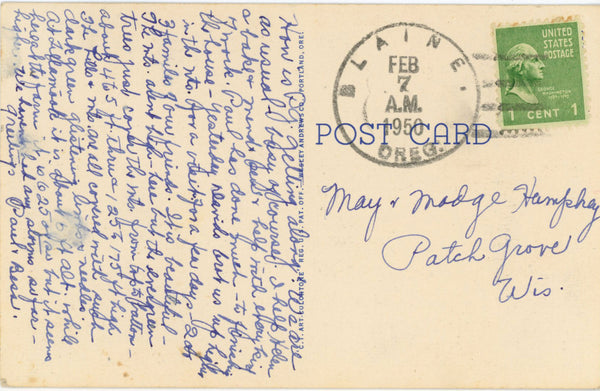 Out Where the West Begins Poem Arthur Chapman Vintage Western Postcard 1950