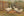 White Geese Farm Scene Stehli Art Postcard (unused)