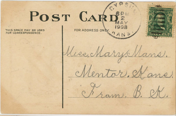 Will You Be Mine Romantic Couple VintagePostcard 1908