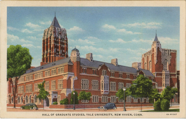 Yale University New Haven Connecticut Graduate Studies Hall Vintage Postcard (unposted)