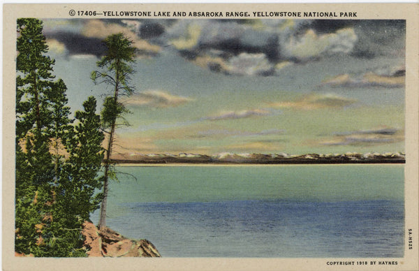Absaroka Range Yellowstone National Park Wyoming Vintage Postcard (unposted)