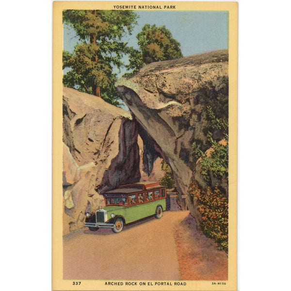 Arched Rock El Portal Road Yosemite National Park California Vintage Postcard (unposted)