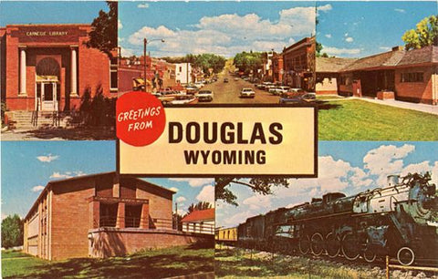 Douglas Wyoming Multiview Greetings Vintage Chrome Postcard (unused) - Vintage Postcard Boutique