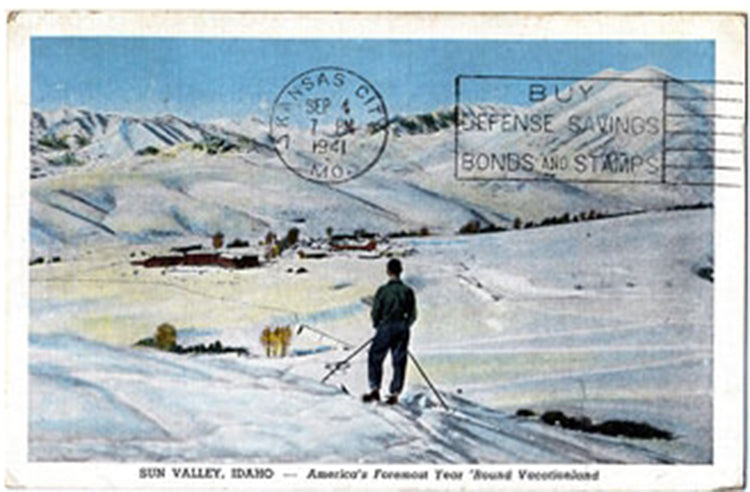 Sun Valley Idaho Ski Vacationland Postcard 1941 - Vintage Postcard Boutique