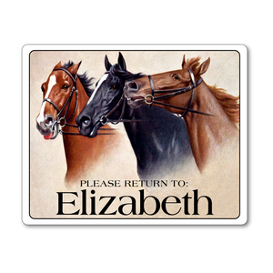 Spirited Horses Adhesive Book Labels Personalized Ex Libris Bookplates