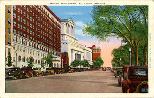 St. Louis Missouri Lindell Boulevard Coronado Hotel Vintage Postcard 1943 - Vintage Postcard Boutique